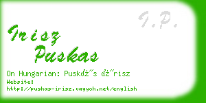 irisz puskas business card